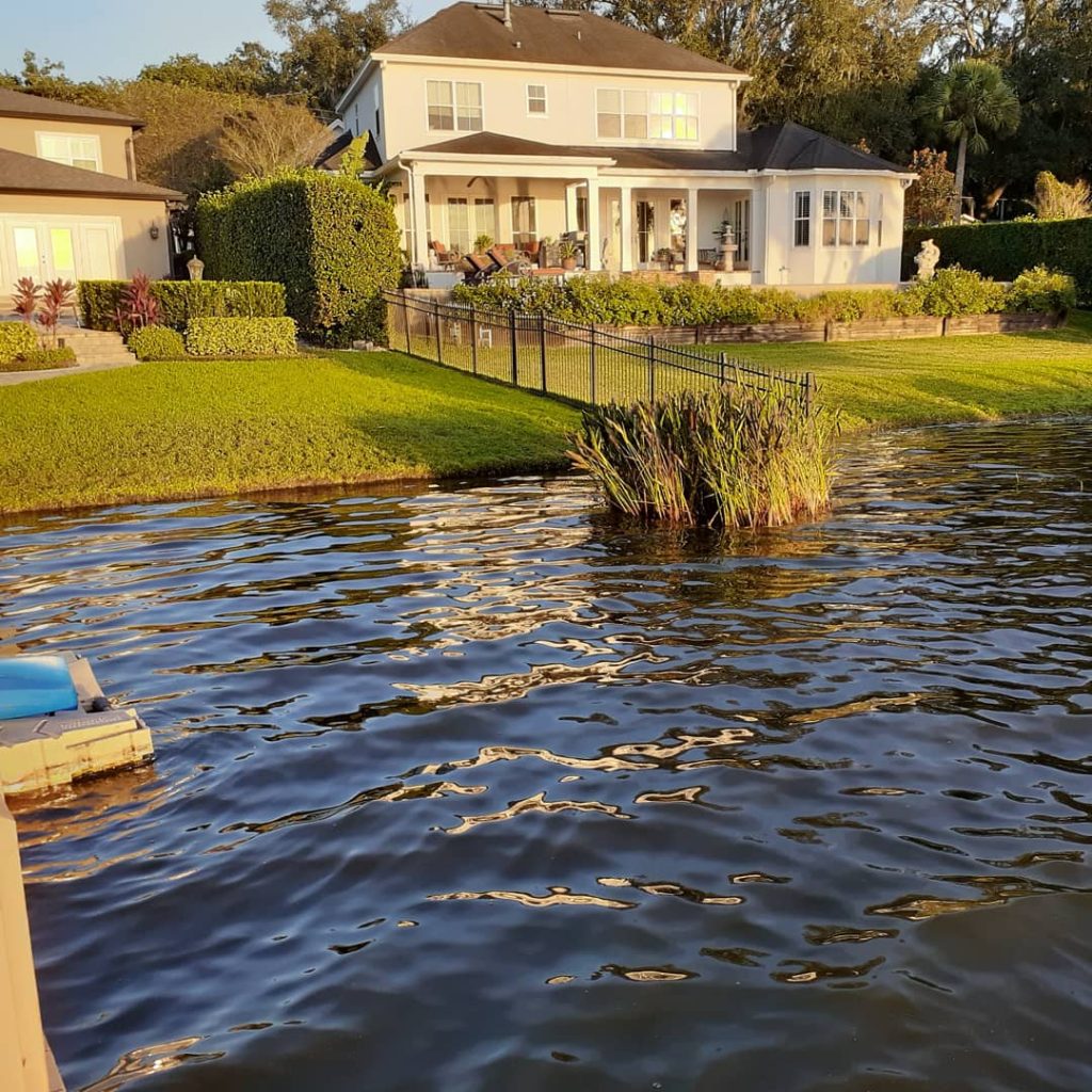 Stunning lakefront home with sandy beach